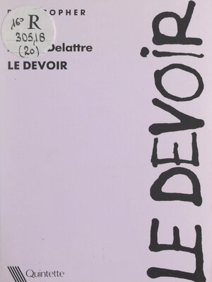 cover image of Le devoir